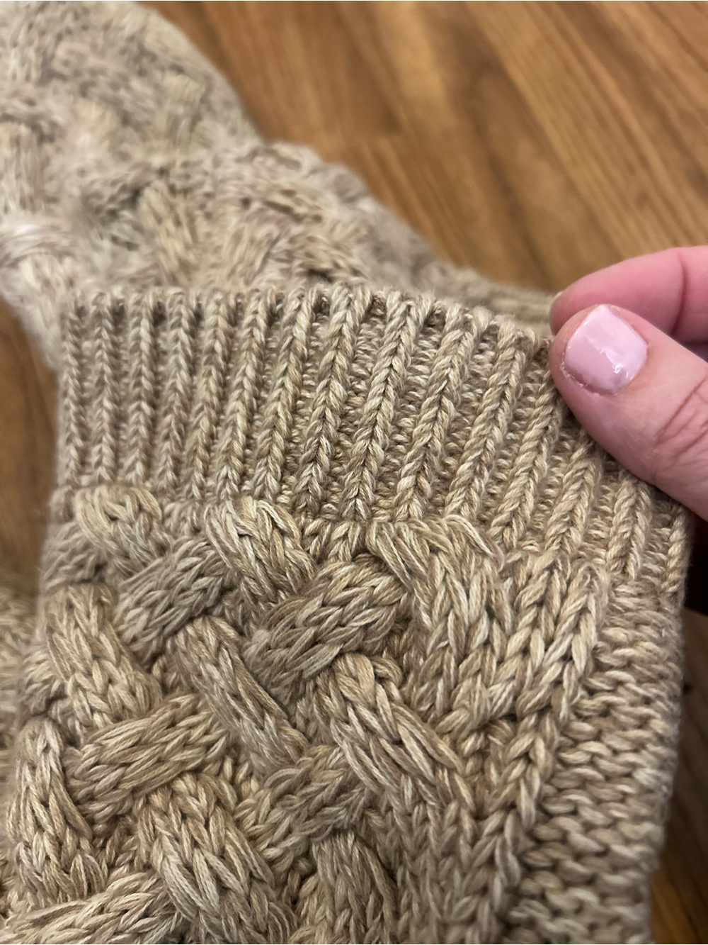 UGG Isla Cable Knit Boots Bow Cozy Oatmeal - Picture 8 of 12